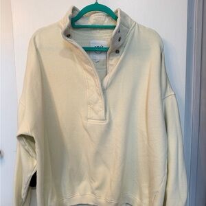 Aerie oversized Quarter-Snap Pullover Sweatshirt